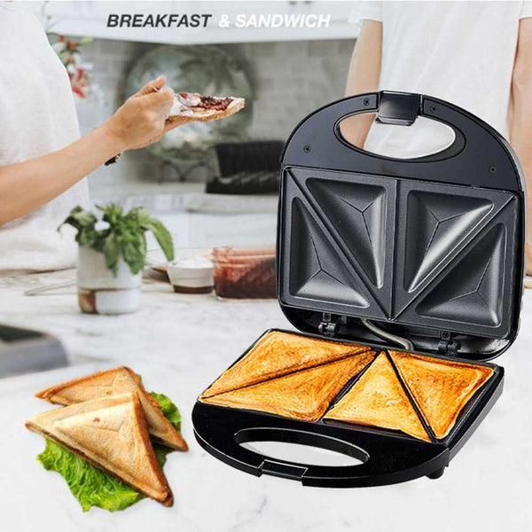 3-in-1 Sandwich Press Grill – Breakfast Maker